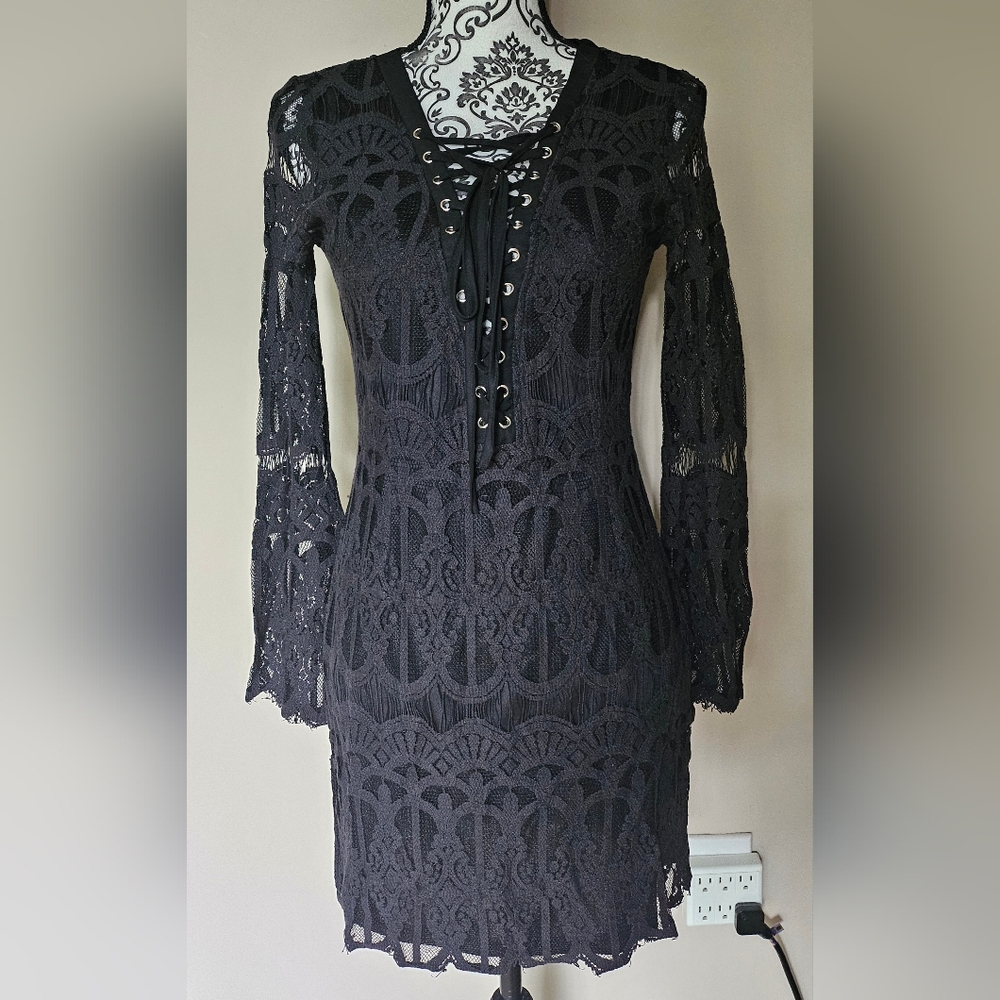 Lace Bell Sleeve Dress